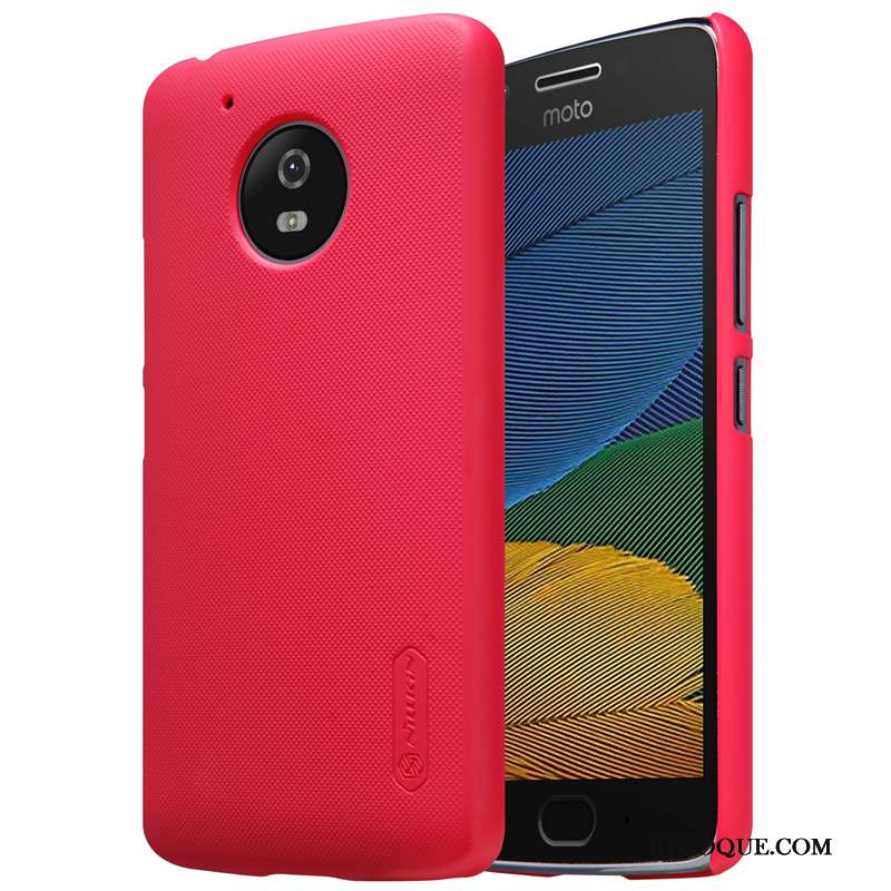 Moto G5 Coque Blanc Protection Délavé En Daim Or Difficile Mince