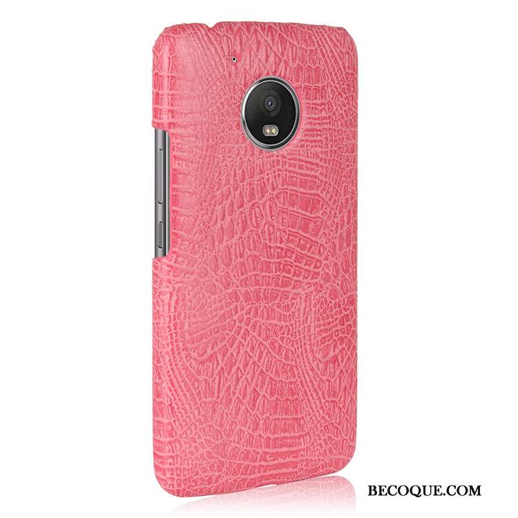 Moto G5 Coque De Téléphone Étui Orange Protection Crocodile