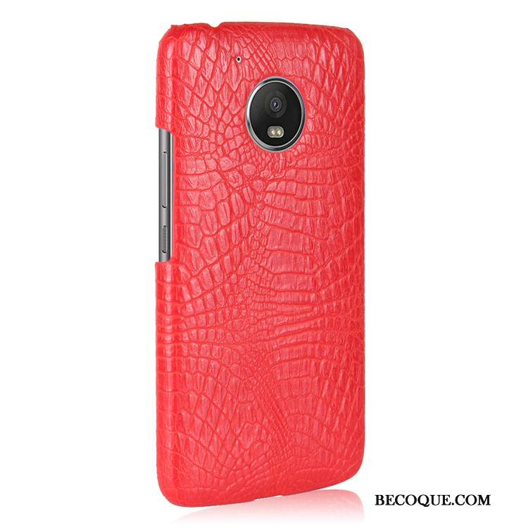 Moto G5 Coque De Téléphone Étui Orange Protection Crocodile