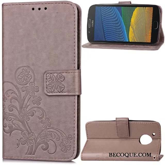 Moto G5 Coque Téléphone Portable Étui Protection Business Étui En Cuir