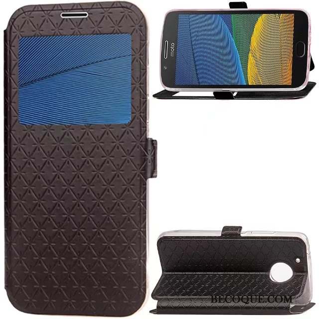 Moto G5 Incassable Housse Téléphone Portable Coque De Téléphone Protection Étui En Cuir