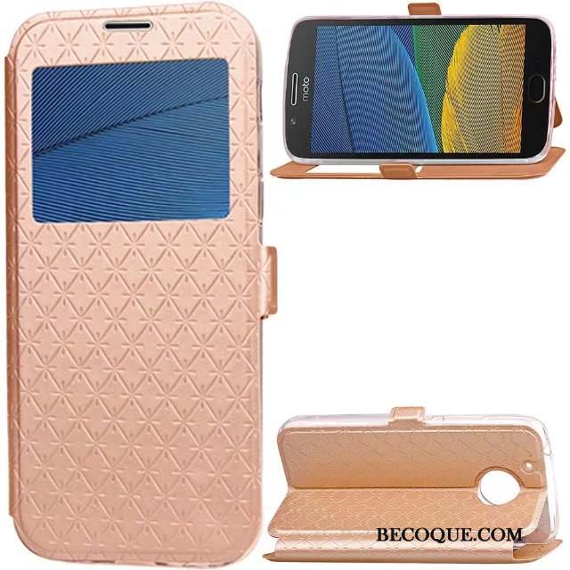 Moto G5 Incassable Housse Téléphone Portable Coque De Téléphone Protection Étui En Cuir