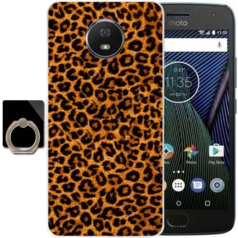 Moto G5 Plus Dessin Animé Multicolore Coque Étui Fluide Doux Silicone