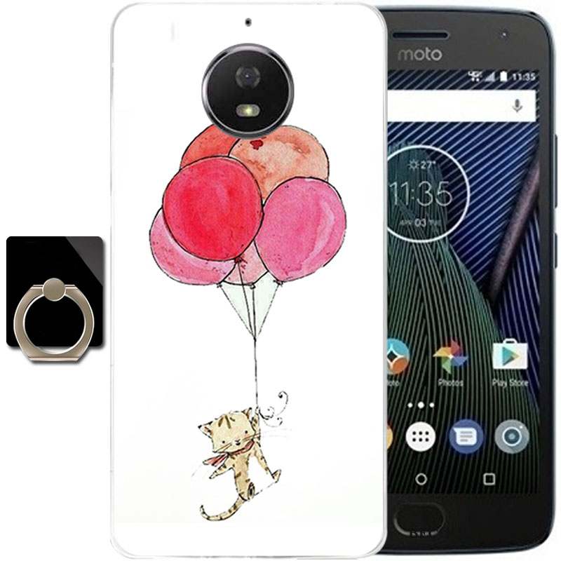 Moto G5 Plus Dessin Animé Multicolore Coque Étui Fluide Doux Silicone