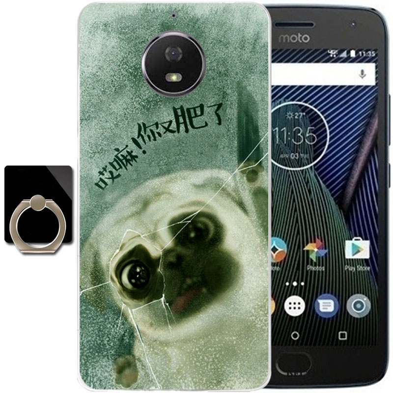 Moto G5 Plus Dessin Animé Multicolore Coque Étui Fluide Doux Silicone