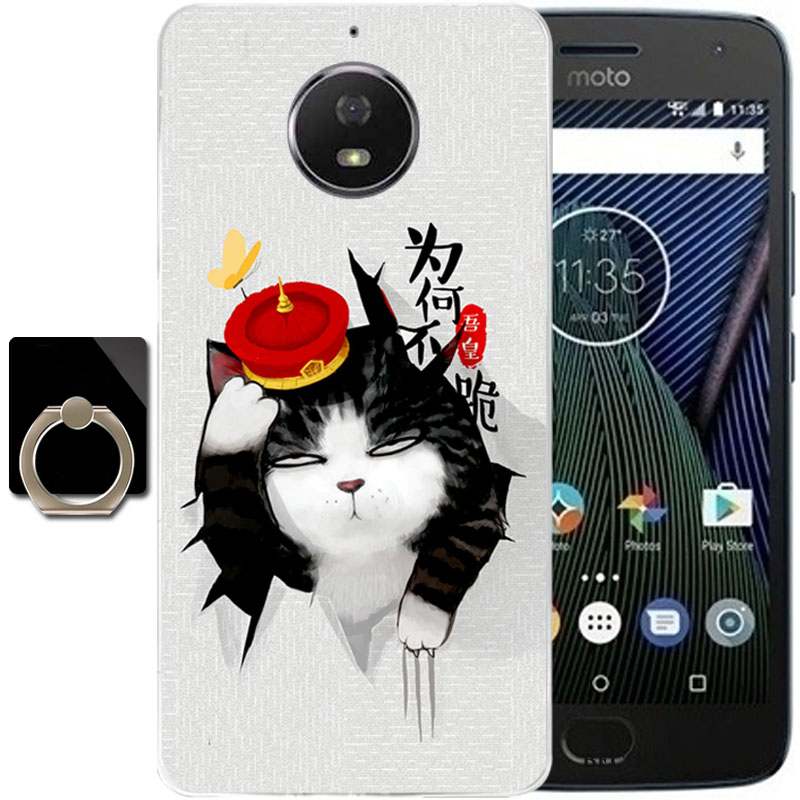 Moto G5 Plus Dessin Animé Multicolore Coque Étui Fluide Doux Silicone