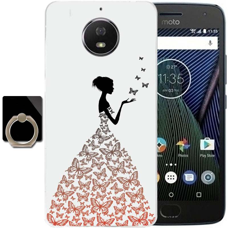 Moto G5 Plus Dessin Animé Multicolore Coque Étui Fluide Doux Silicone