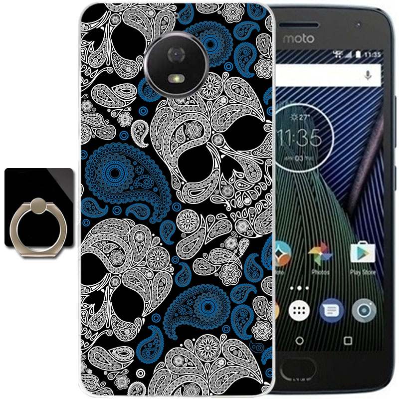 Moto G5 Plus Dessin Animé Multicolore Coque Étui Fluide Doux Silicone