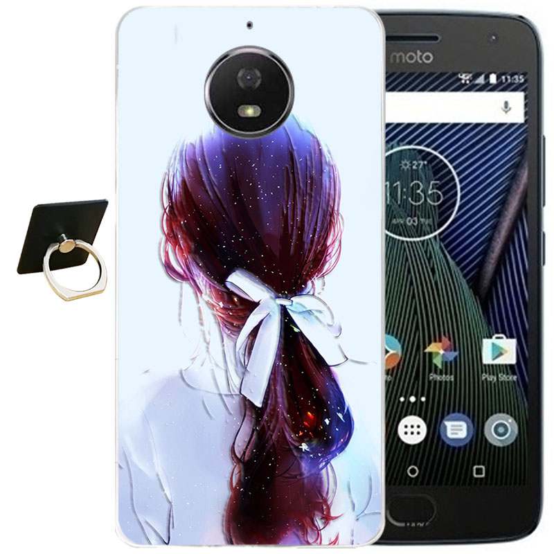 Moto G5 Plus Étui Protection Fluide Doux Vent Violet Coque De Téléphone