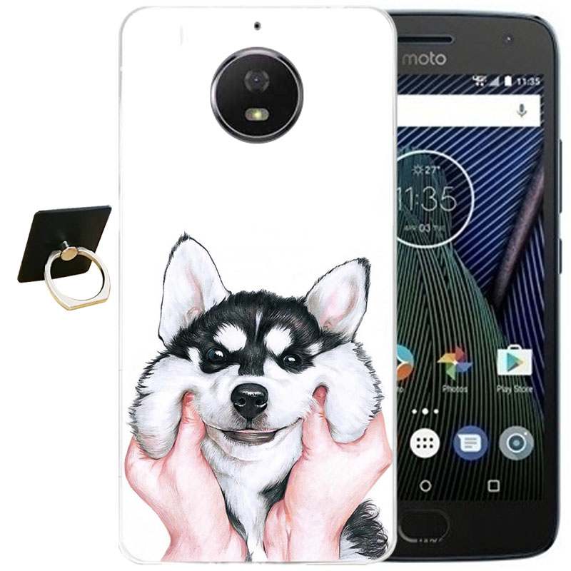 Moto G5 Plus Étui Protection Fluide Doux Vent Violet Coque De Téléphone