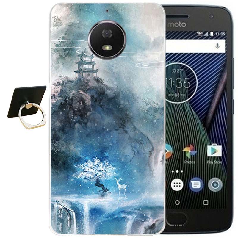 Moto G5 Plus Étui Protection Fluide Doux Vent Violet Coque De Téléphone