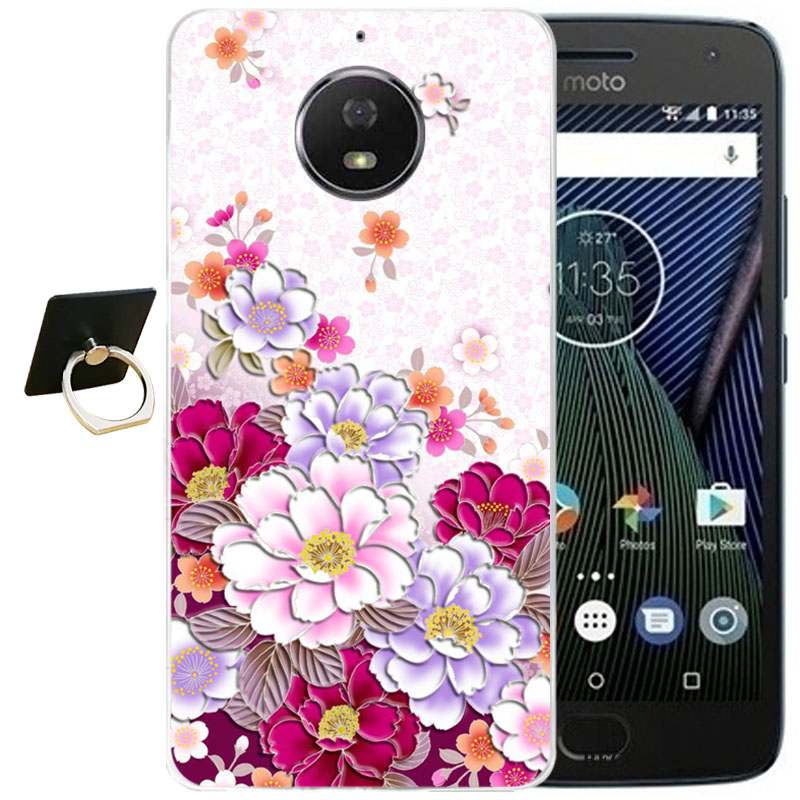 Moto G5 Plus Étui Protection Fluide Doux Vent Violet Coque De Téléphone