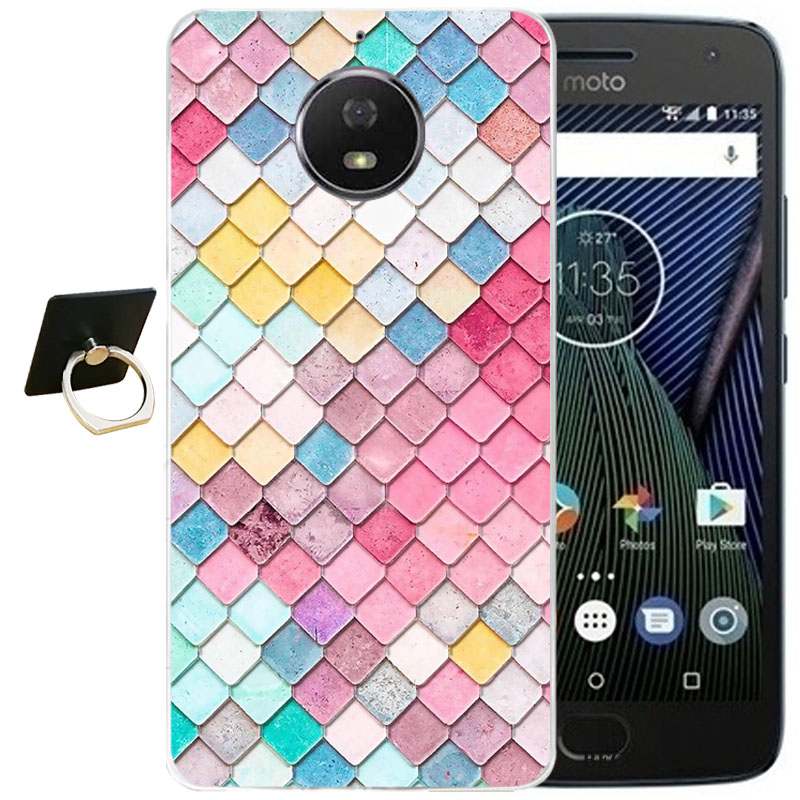 Moto G5 Plus Étui Protection Fluide Doux Vent Violet Coque De Téléphone