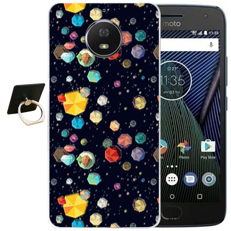 Moto G5 Plus Étui Protection Fluide Doux Vent Violet Coque De Téléphone