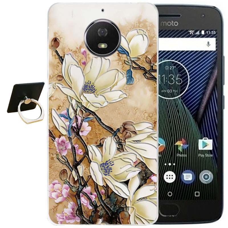 Moto G5 Plus Étui Protection Fluide Doux Vent Violet Coque De Téléphone