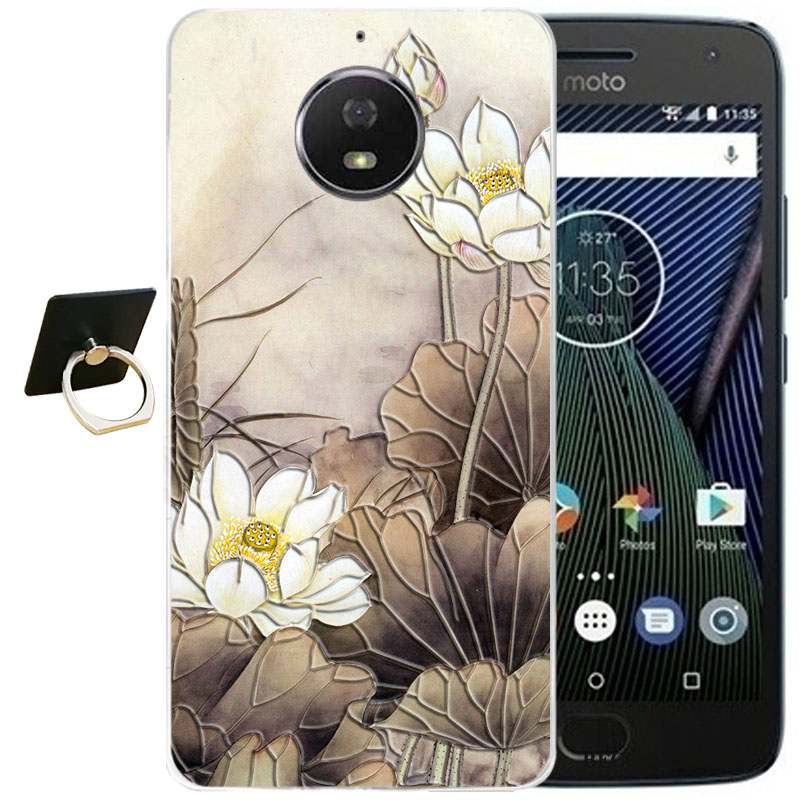 Moto G5 Plus Étui Protection Fluide Doux Vent Violet Coque De Téléphone