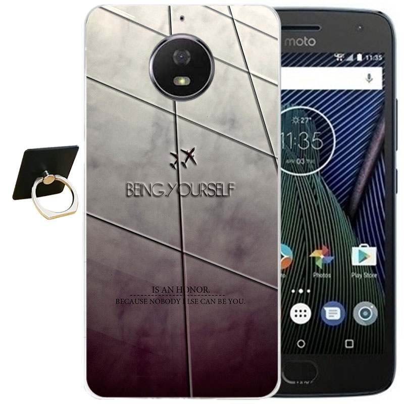 Moto G5 Plus Étui Protection Fluide Doux Vent Violet Coque De Téléphone