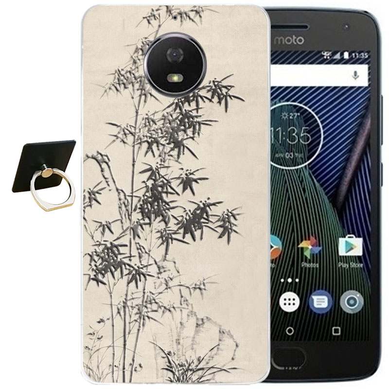 Moto G5 Plus Étui Protection Fluide Doux Vent Violet Coque De Téléphone