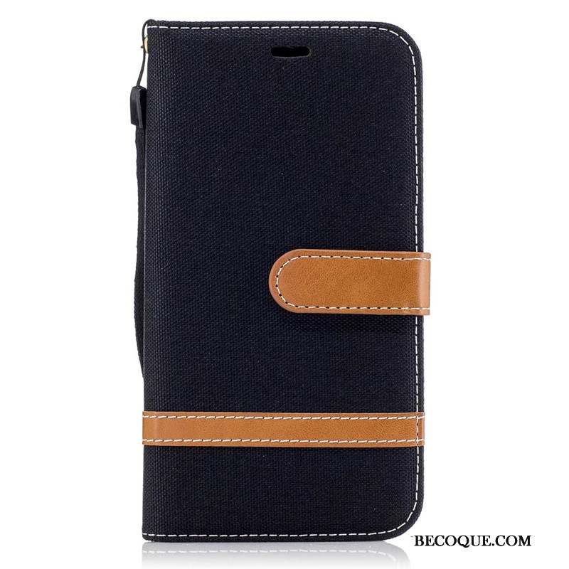 Moto G5 Portefeuille Téléphone Portable En Denim Protection Coque Étui