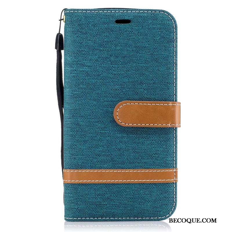 Moto G5 Portefeuille Téléphone Portable En Denim Protection Coque Étui