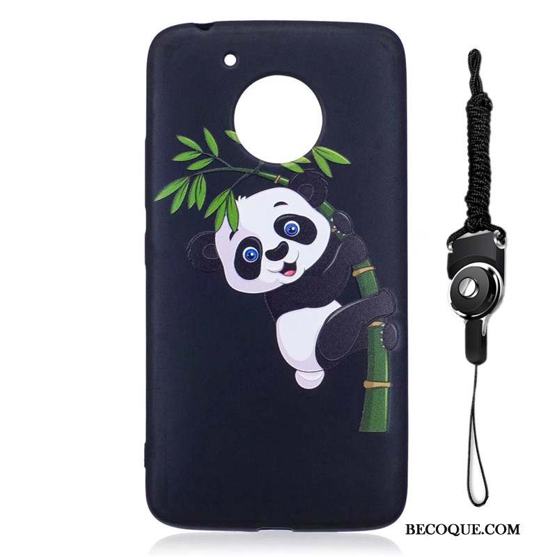 Moto G5 Protection Dessin Animé Fleurs Fluide Doux Coque Peinture