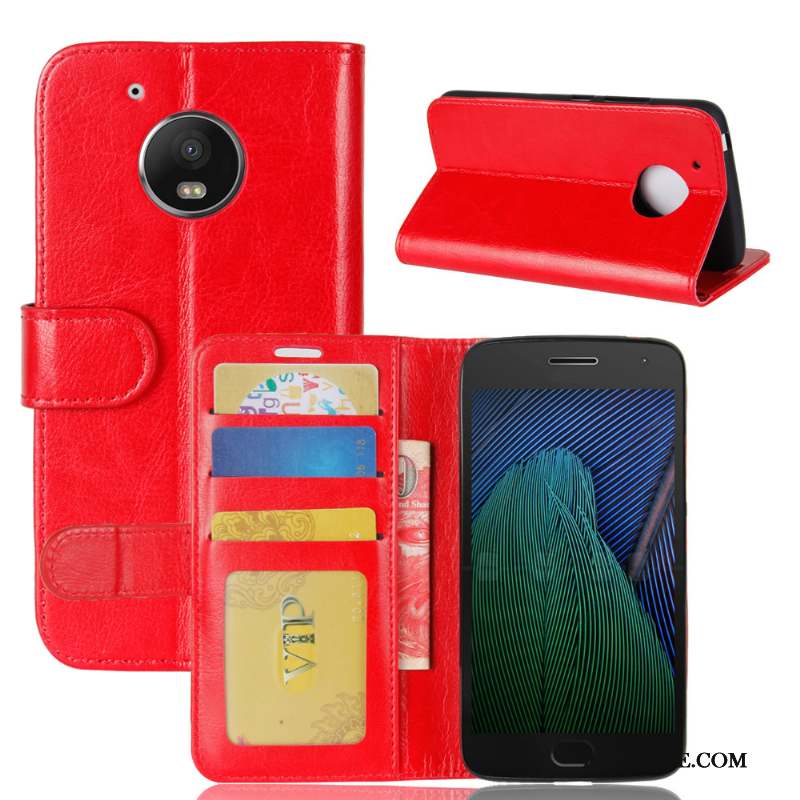 Moto G5 Étui En Cuir Housse Modèle Fleurie Coque De Téléphone Carte Portefeuille