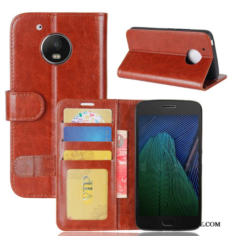 Moto G5 Étui En Cuir Housse Modèle Fleurie Coque De Téléphone Carte Portefeuille