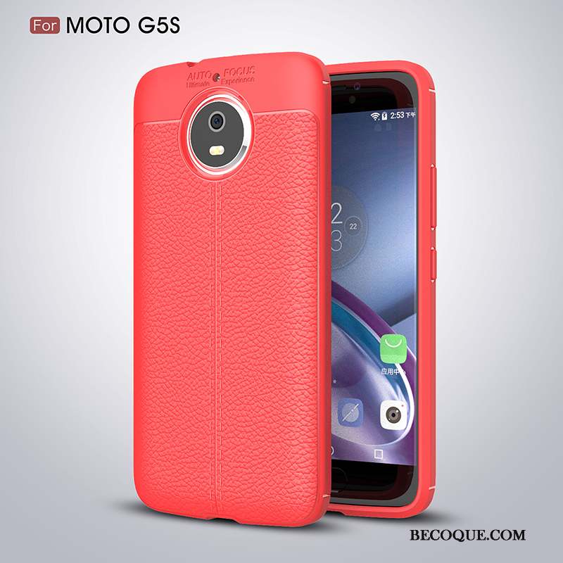 Moto G5s Bleu Coque De Téléphone Fluide Doux Incassable Silicone Tout Compris