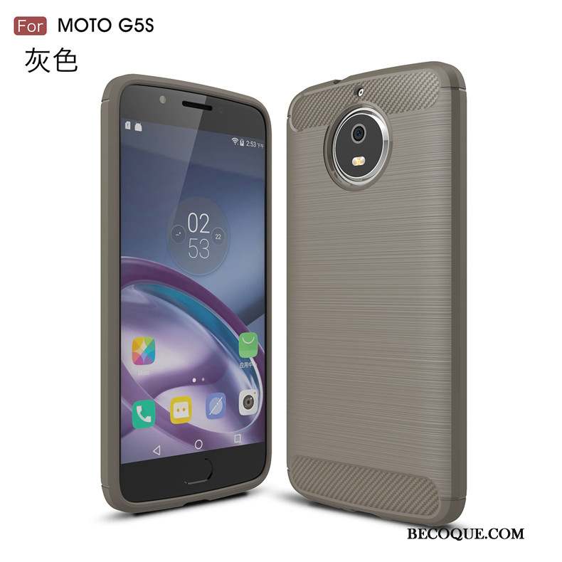 Moto G5s Bleu Coque Tendance Silicone Tout Compris Incassable