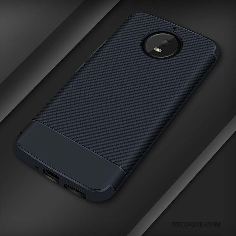 Moto G5s Coque Bleu Protection Personnalité Noir Étui Tout Compris