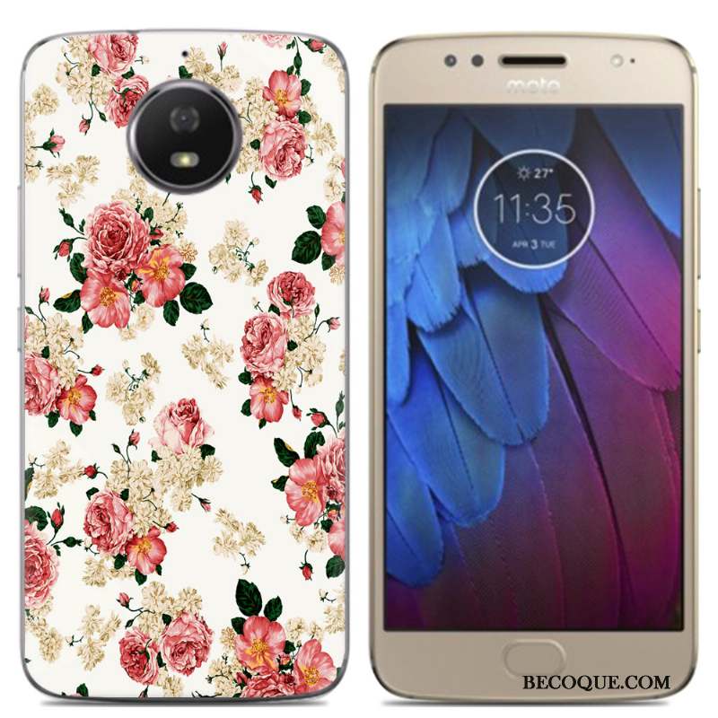 Moto G5s Coque De Téléphone Fluide Doux Peinture Incassable Créatif Multicolore