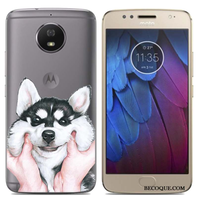 Moto G5s Coque De Téléphone Fluide Doux Peinture Incassable Créatif Multicolore