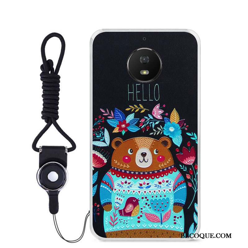 Moto G5s Coque De Téléphone Protection Incassable Couleur Bleu Dessin Animé