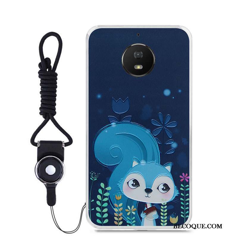 Moto G5s Coque De Téléphone Protection Incassable Couleur Bleu Dessin Animé