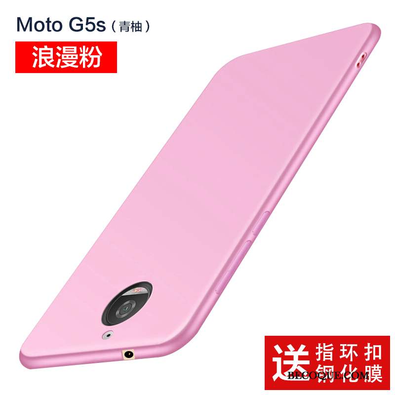 Moto G5s Coque Très Mince Protection Silicone Bleu Délavé En Daim Incassable