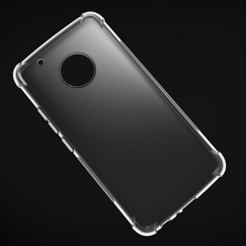 Moto G5s Plus Antidérapant Étui Coque Fluide Doux Noir Téléphone Portable