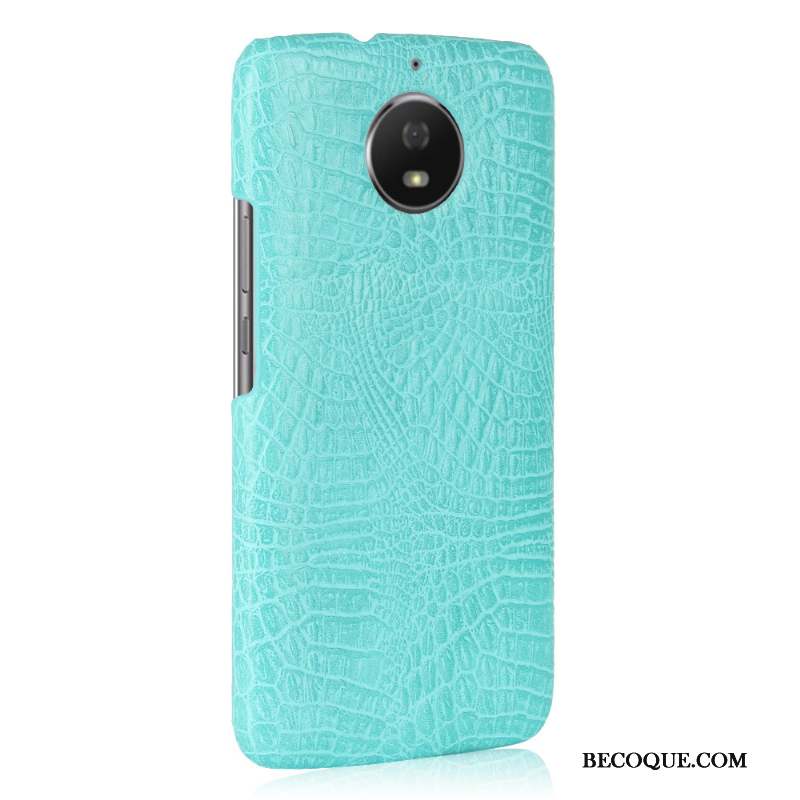 Moto G5s Plus Étui Coque De Téléphone Qualité Cuir Protection Bleu