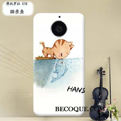 Moto G5s Protection Bordure Peinture Fluide Doux Étui Coque