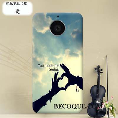 Moto G5s Protection Bordure Peinture Fluide Doux Étui Coque