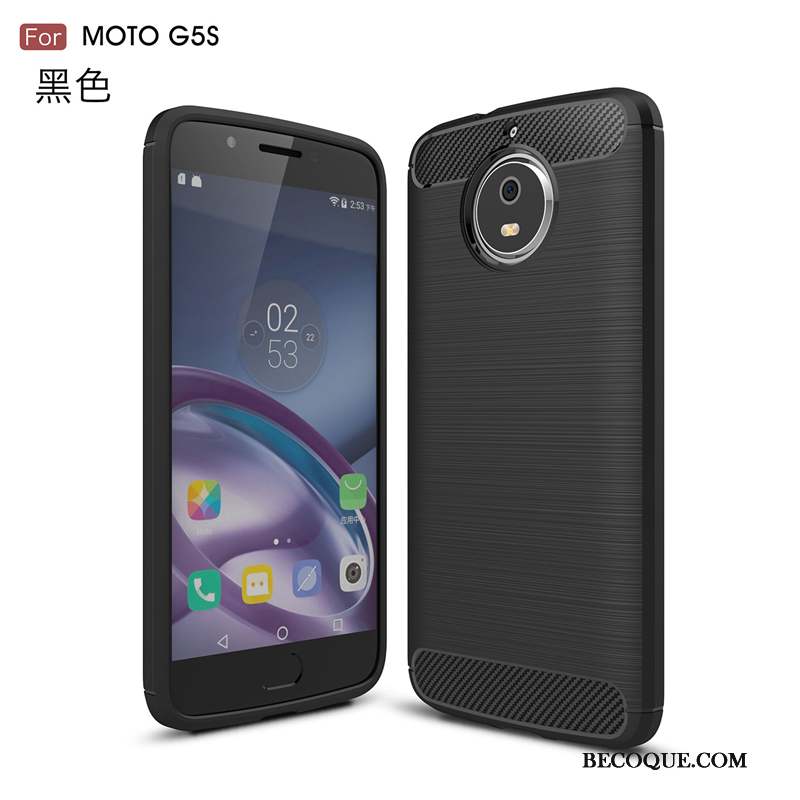 Moto G5s Protection Incassable Noir Coque De Téléphone Soie