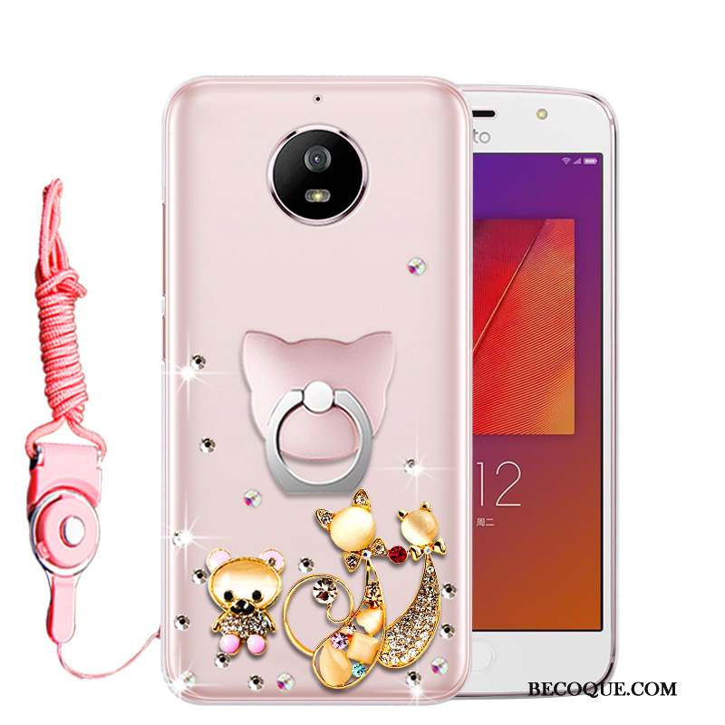 Moto G5s Rose Protection Strass Coque De Téléphone Tout Compris Incassable