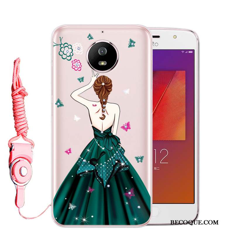 Moto G5s Rose Protection Strass Coque De Téléphone Tout Compris Incassable