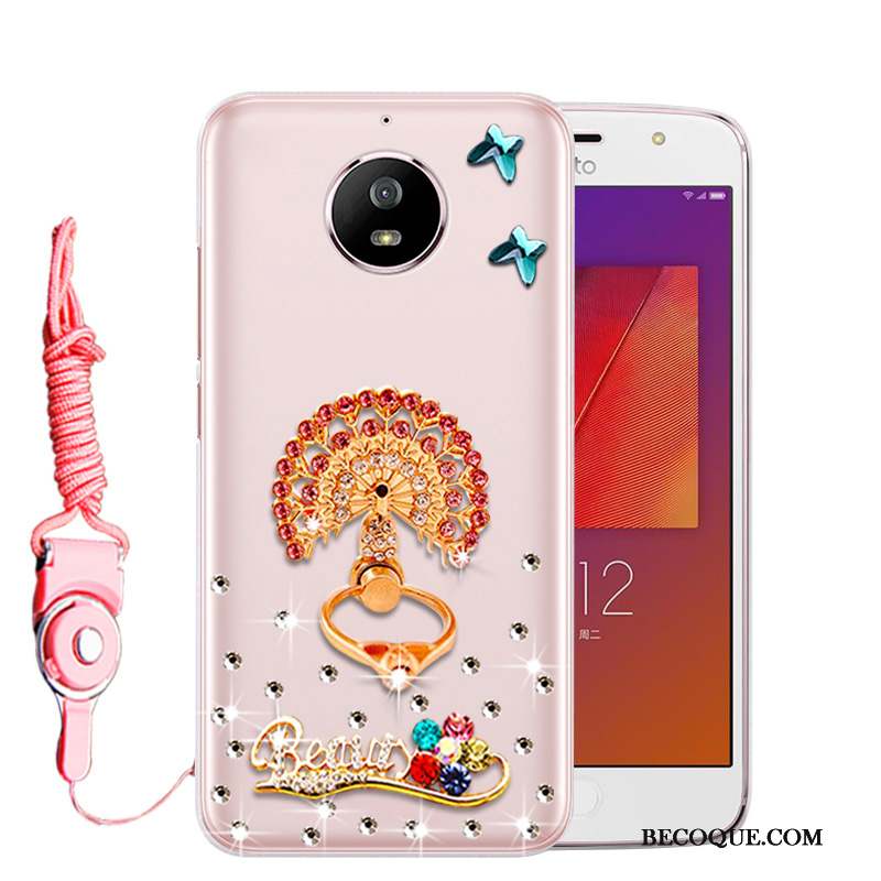 Moto G5s Rose Protection Strass Coque De Téléphone Tout Compris Incassable