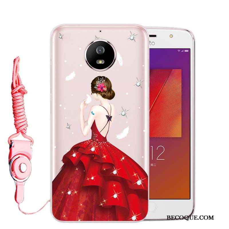 Moto G5s Rose Protection Strass Coque De Téléphone Tout Compris Incassable