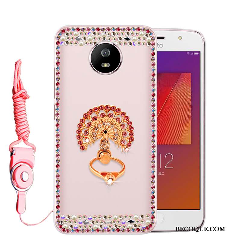 Moto G5s Rose Protection Strass Coque De Téléphone Tout Compris Incassable