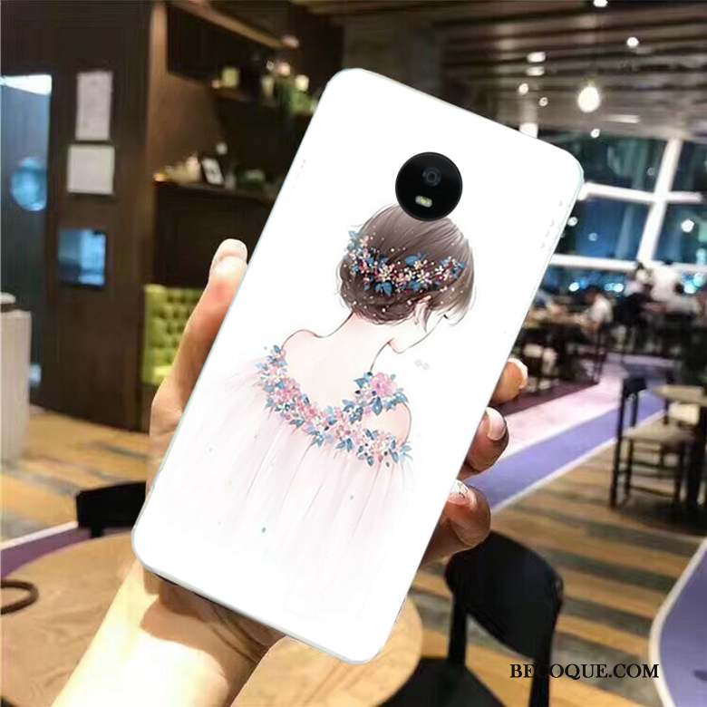 Moto G5s Rose Téléphone Portable Fluide Doux Étui Peinture Coque De Téléphone