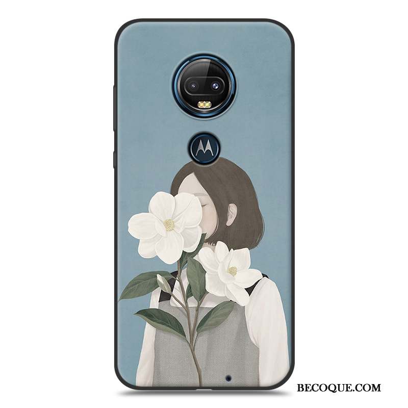 Moto G7 Coque De Téléphone Fluide Doux Vent Créatif Étui Personnalité