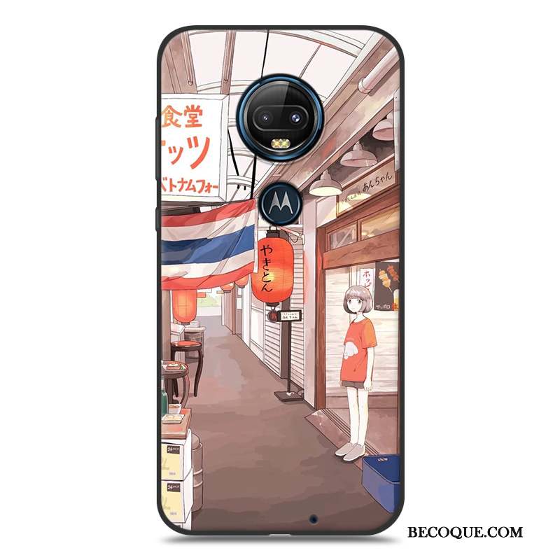 Moto G7 Coque De Téléphone Fluide Doux Vent Créatif Étui Personnalité