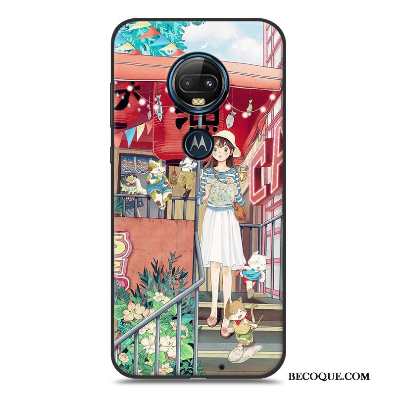 Moto G7 Coque De Téléphone Fluide Doux Vent Créatif Étui Personnalité