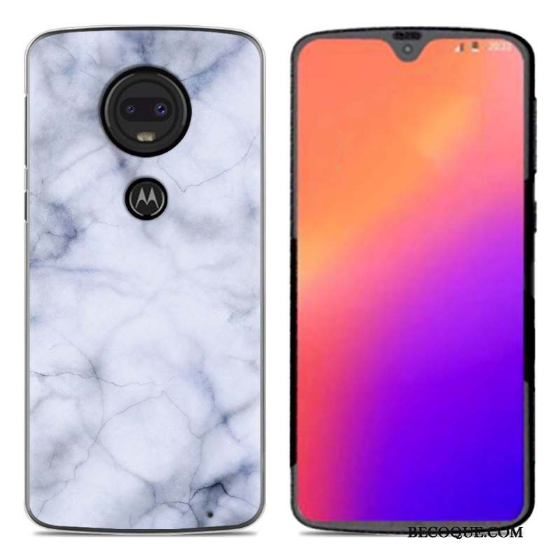 Moto G7 Coque En Silicone Fluide Doux Dessin Animé Noir Créatif Personnalité